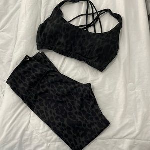 Victoria Secret Crossover Leggings & Bralette Set